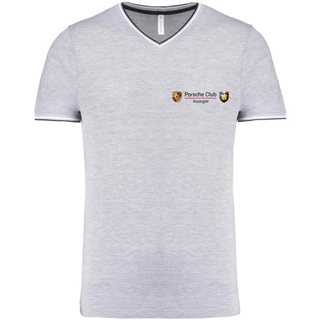 T-shirt maille piquée col V Homme Auvergne