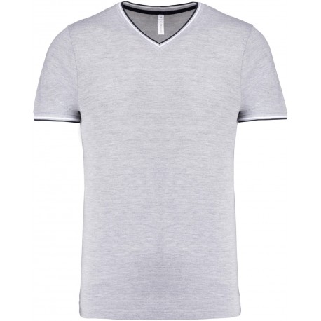 Tee shirt maille piquée Col V