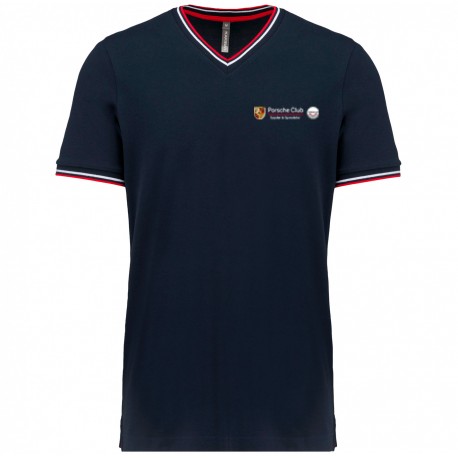 T-shirt maille piquée col V homme