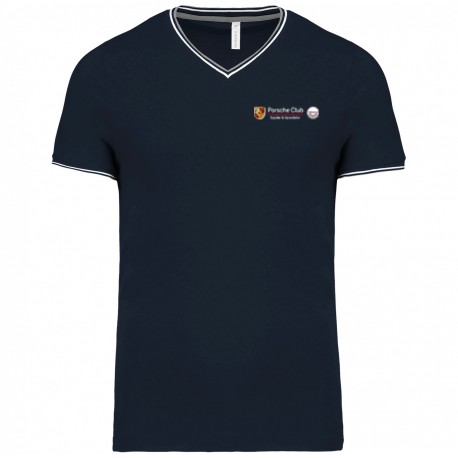 T-shirt maille piquée col V homme