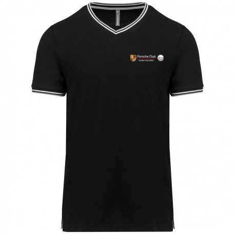 T-shirt maille piquée col V homme