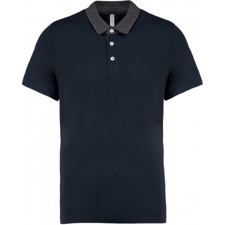 Polo jersey bicolore Homme
