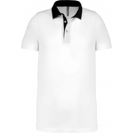 Polo jersey bicolore Homme