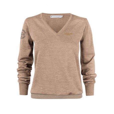 Pull Col V Femme Mérinos Atlantique