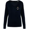 Pull col V Lyocell Tencel Femme Porsche