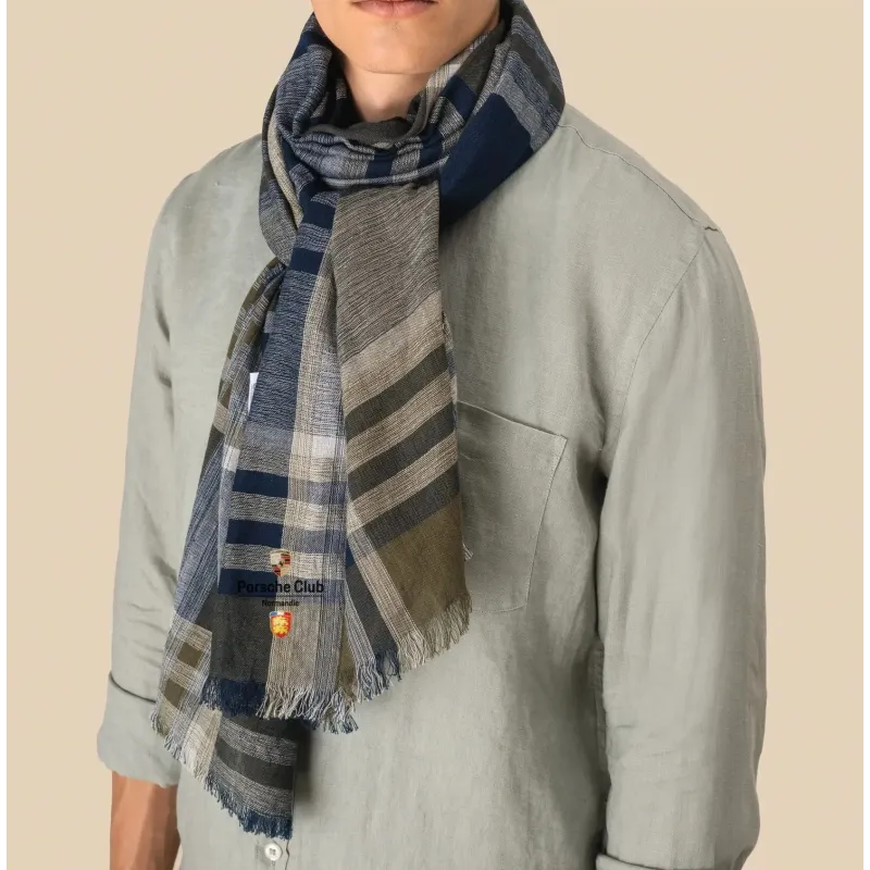 Chèche à rayures et à carreaux Unisexe Porsche Club Normandie