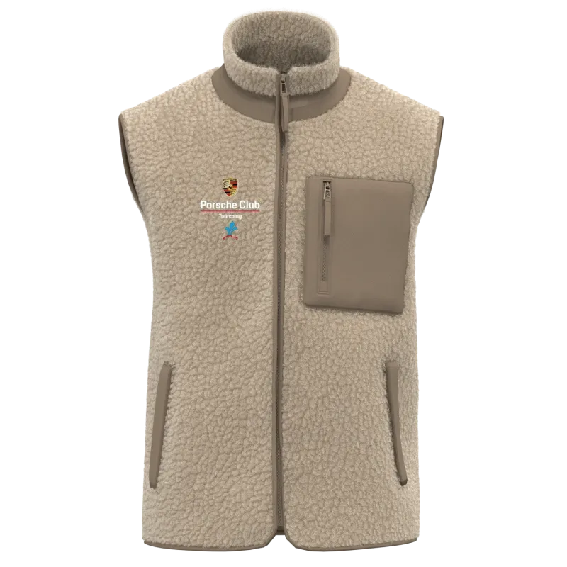 Bodywarmer écoresponsable en sherpa unisexe Porsche Club Tourcoing