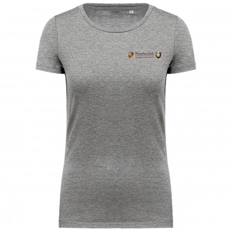 Tee shirt Supima col O Femme Bourgogne