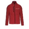 Veste zippée chinée Femme Bourgogne