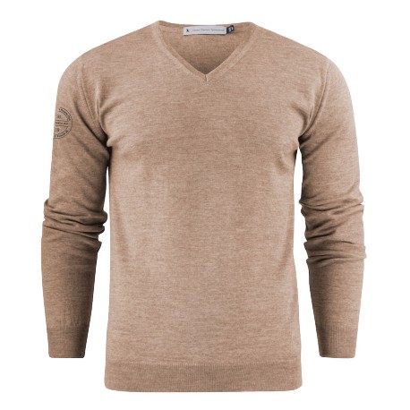 Pull Col V homme Mérinos Atlantique